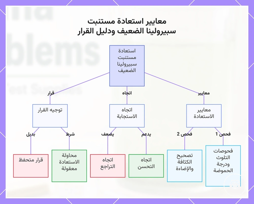 معايير استعادة مستنبت سبيرولينا الضعيف ودليل القرار