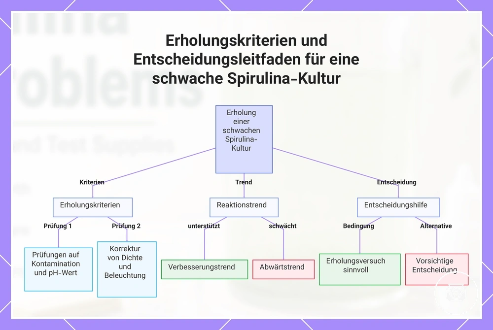 Erholungskriterien und Entscheidungsleitfaden für eine schwache Spirulina-Kultur