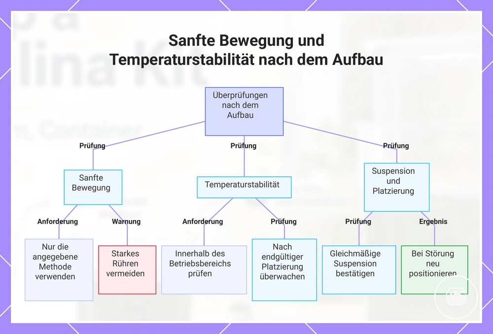 Sanfte Bewegung und Temperaturstabilität nach dem Aufbau