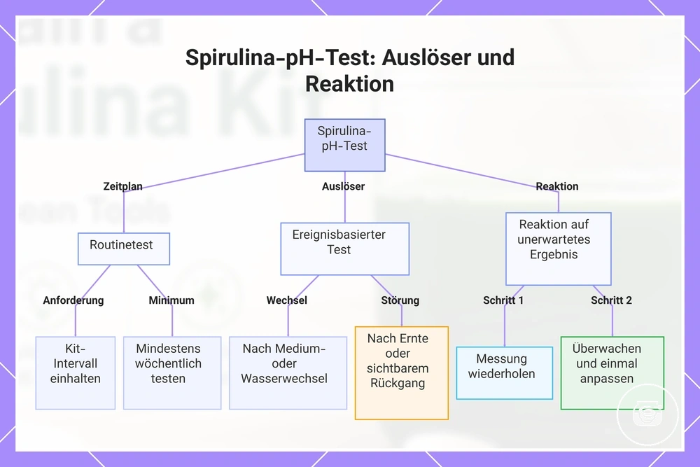 Spirulina-pH-Test: Auslöser und Reaktion