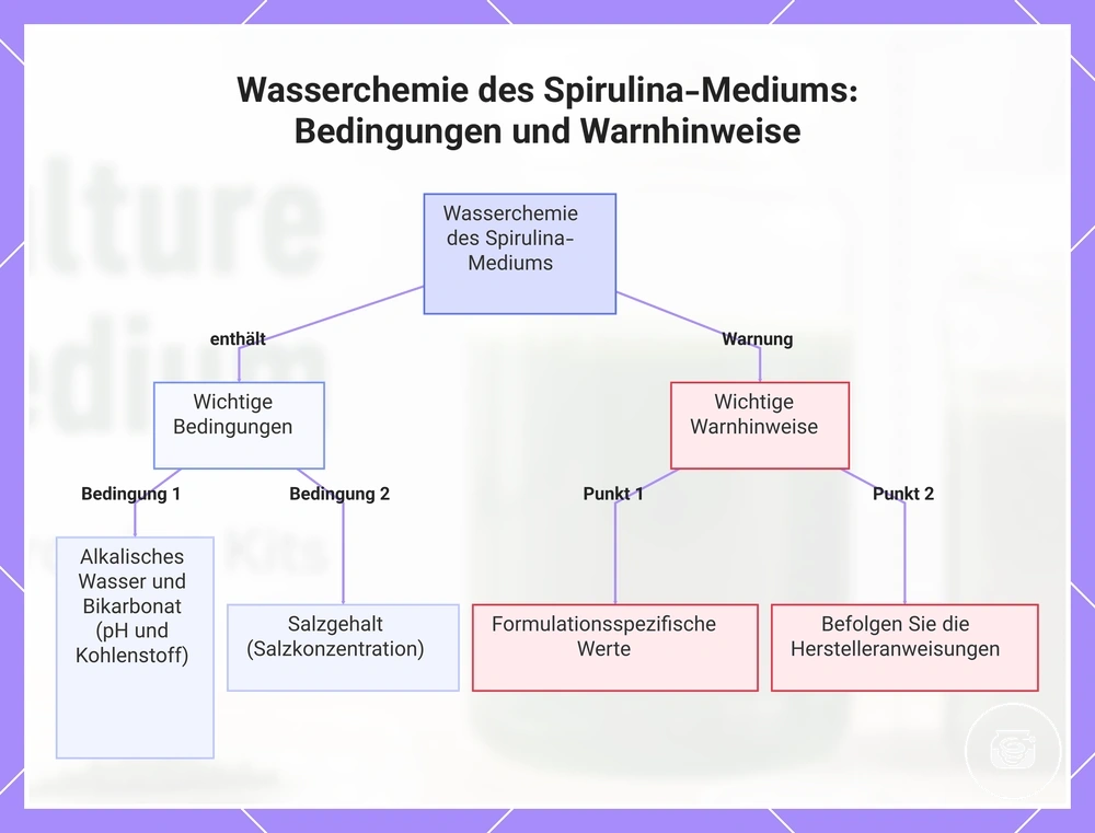 Wasserchemie des Spirulina-Mediums: Bedingungen und Warnhinweise