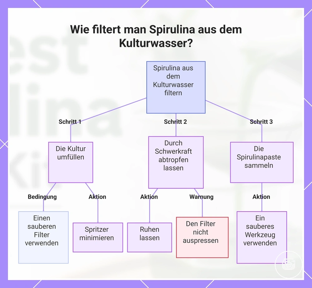Wie filtert man Spirulina aus dem Kulturwasser?
