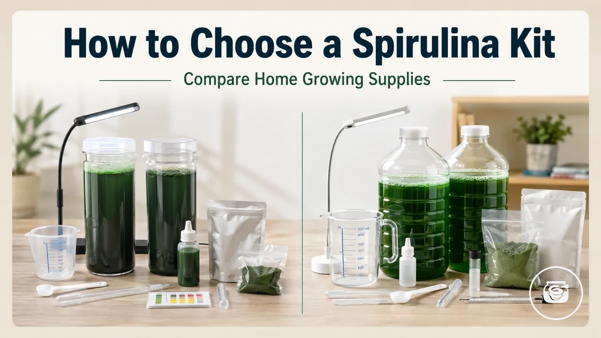 Comparison of spirulina growing kit supplies used to choose a suitable home kit