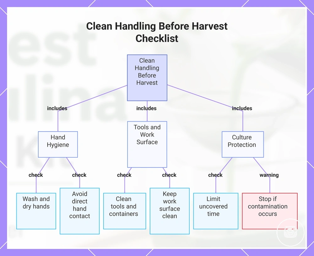 Clean Handling Before Harvest Checklist