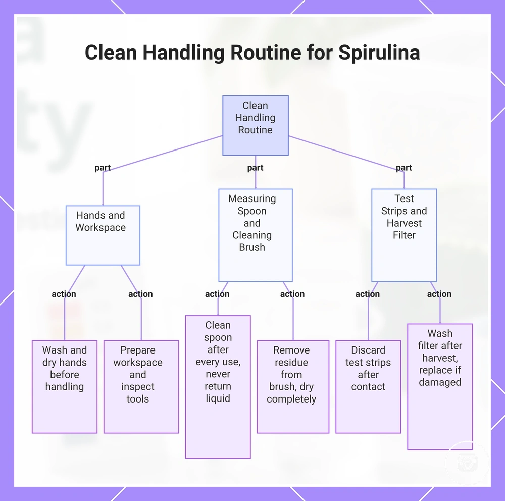 Clean Handling Routine for Spirulina