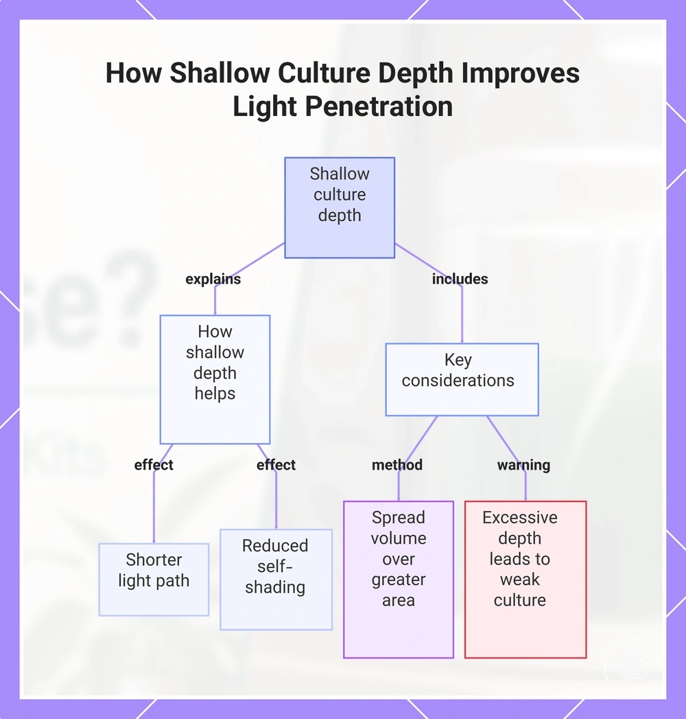How Shallow Culture Depth Improves Light Penetration