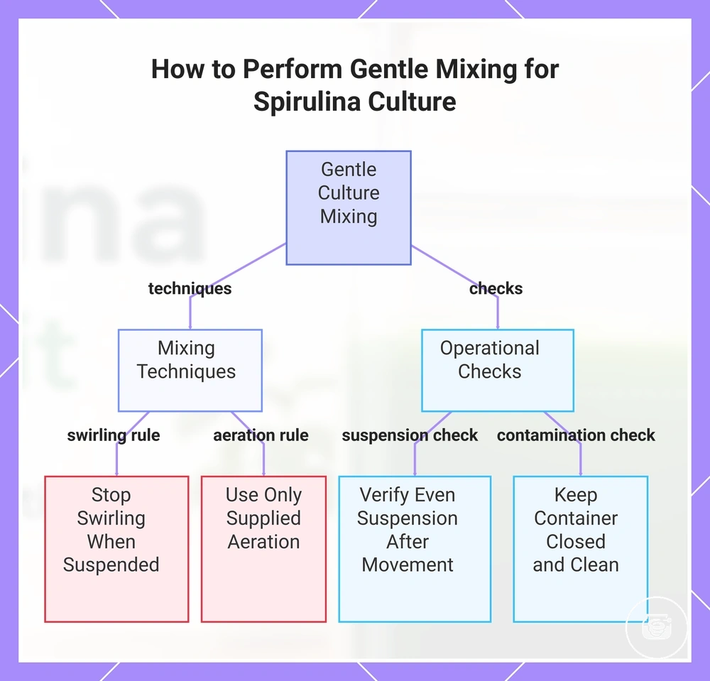 How to Perform Gentle Mixing for Spirulina Culture
