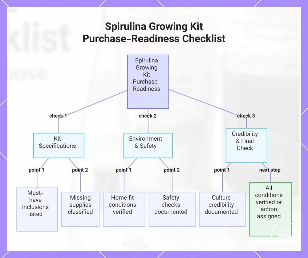 Spirulina Growing Kit Purchase-Readiness Checklist