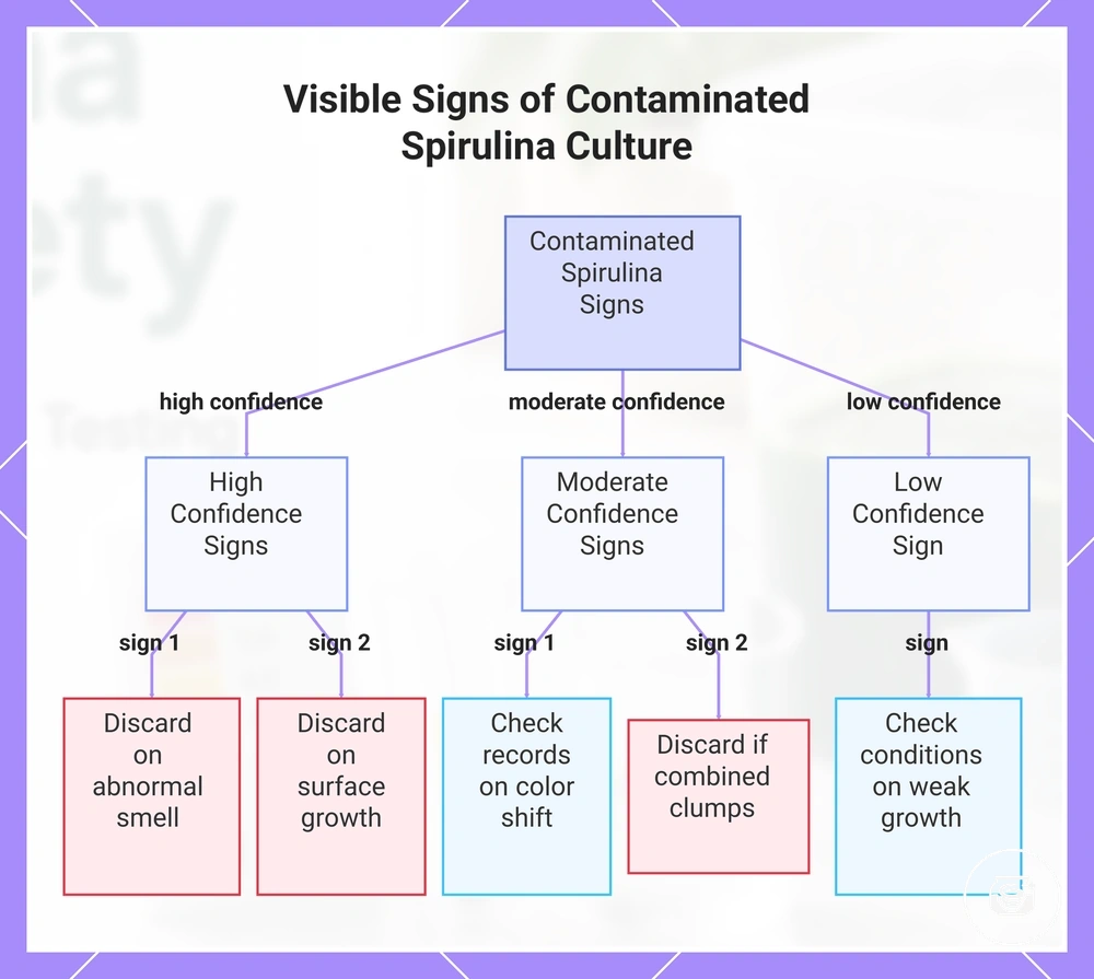 Visible Signs of Contaminated Spirulina Culture