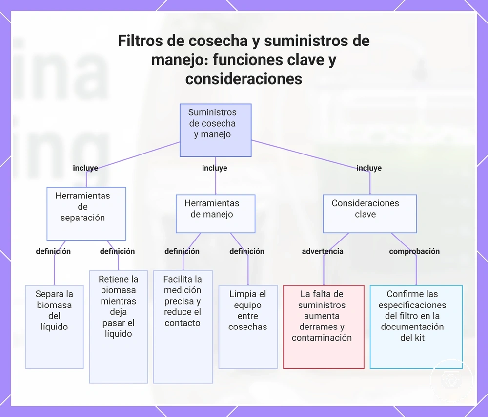 Filtros de cosecha y suministros de manejo: funciones clave y consideraciones