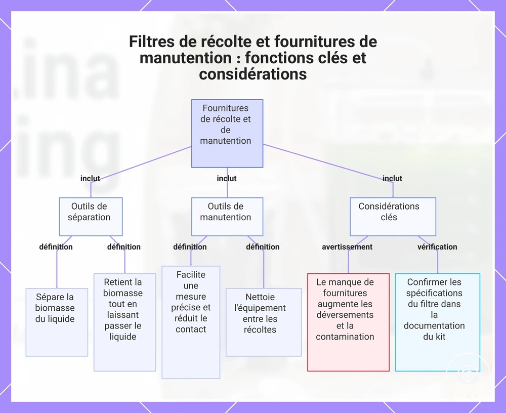 Filtres de récolte et fournitures de manutention : fonctions clés et considérations