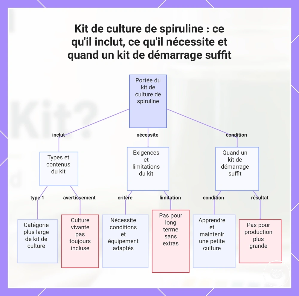 Kit de culture de spiruline : ce qu'il inclut, ce qu'il nécessite et quand un kit de démarrage suffit