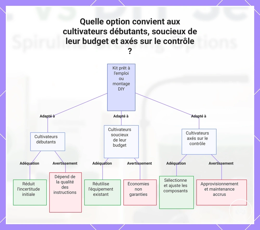 Quelle option convient aux cultivateurs débutants, soucieux de leur budget et axés sur le contrôle ?