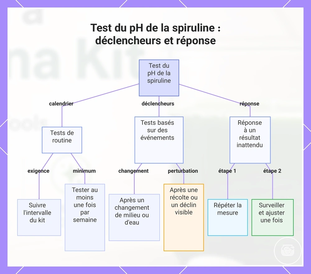 Test du pH de la spiruline : déclencheurs et réponse