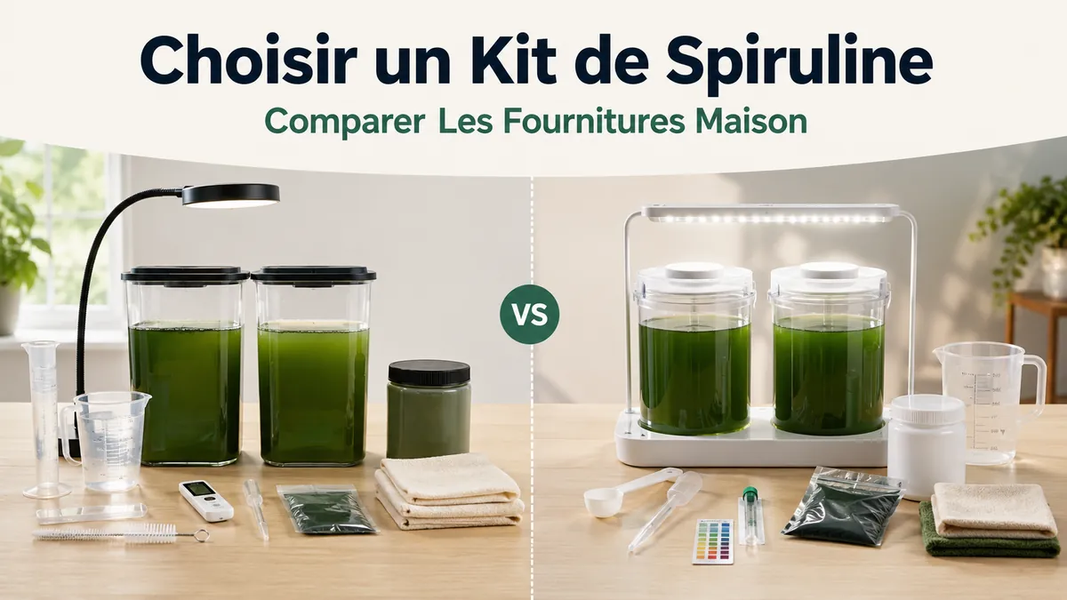 Comparaison de fournitures de kits de culture de spiruline pour choisir un modèle adapté à la maison