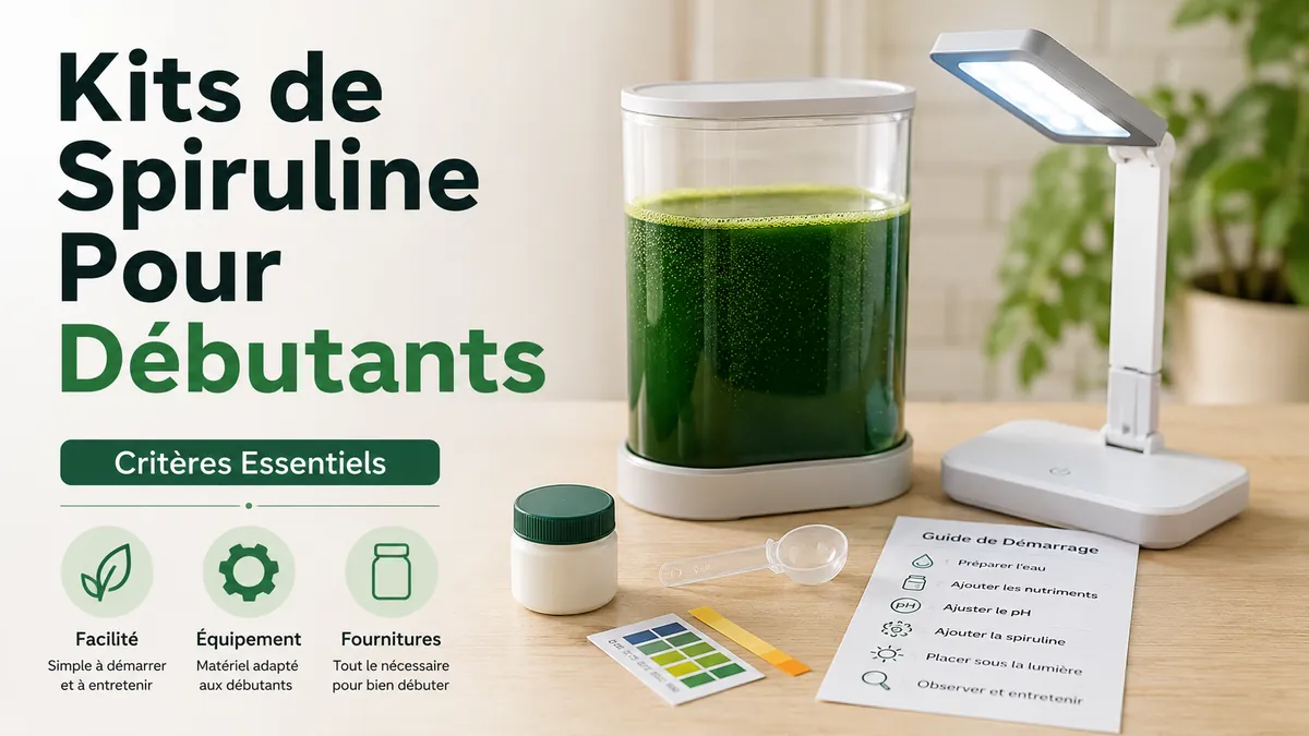 Kit de culture de spiruline pour débutants avec instructions simples et fournitures de démarrage