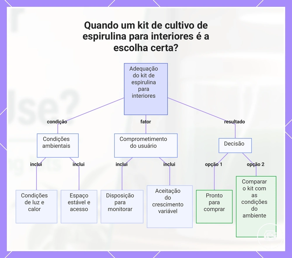 Quando um kit de cultivo de espirulina para interiores é a escolha certa?