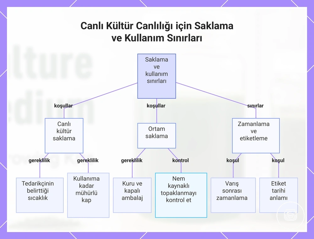 Canlı Kültür Canlılığı için Saklama ve Kullanım Sınırları