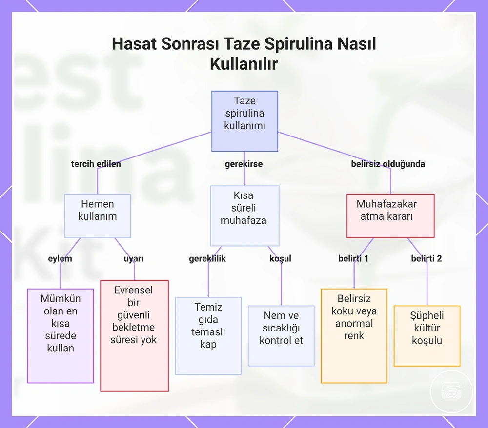 Hasat Sonrası Taze Spirulina Nasıl Kullanılır