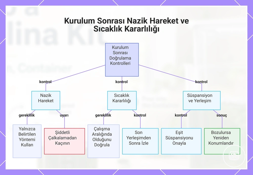Kurulum Sonrası Nazik Hareket ve Sıcaklık Kararlılığı