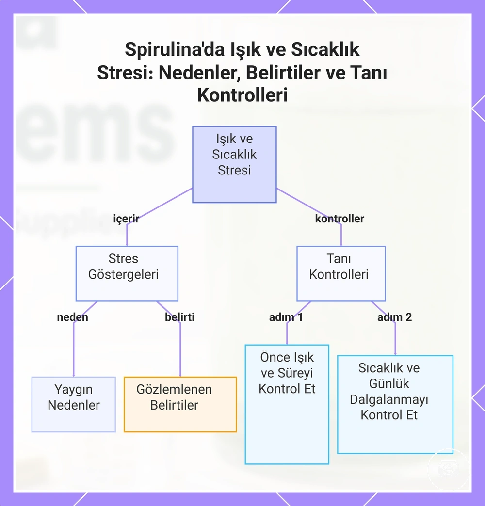 Spirulina'da Işık ve Sıcaklık Stresi: Nedenler, Belirtiler ve Tanı Kontrolleri
