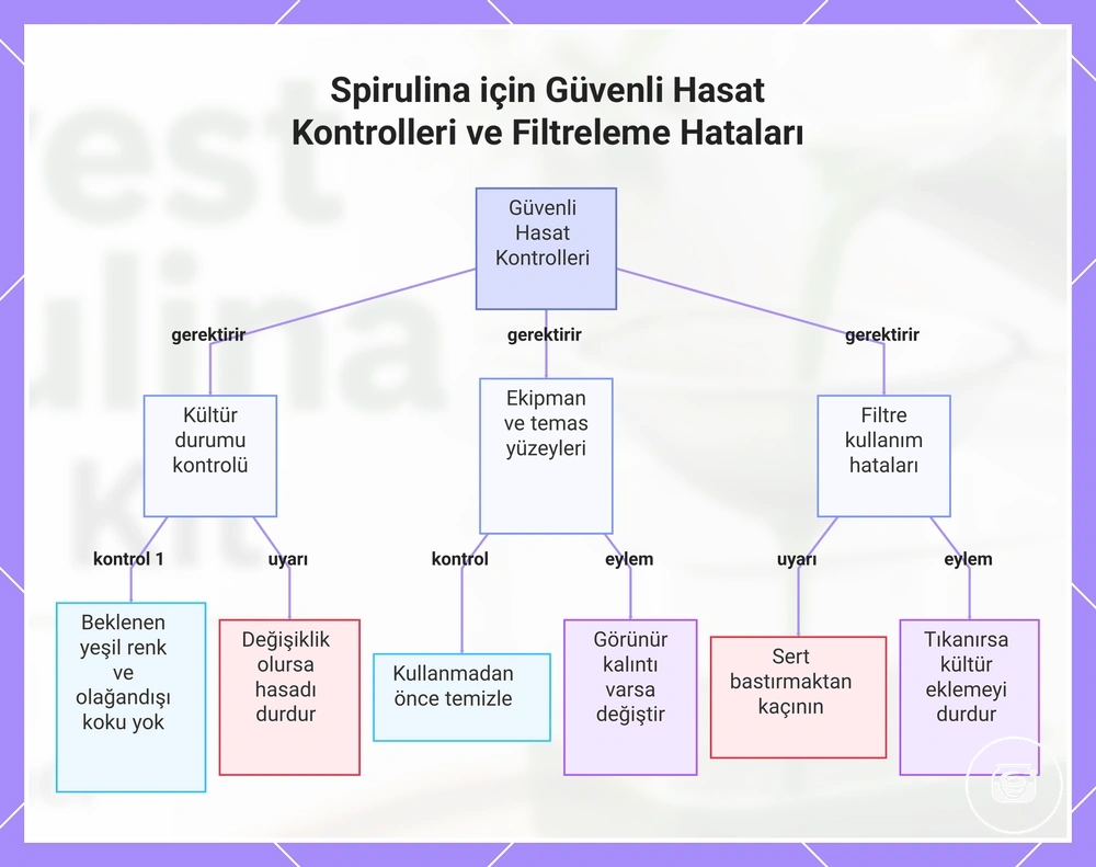 Spirulina için Güvenli Hasat Kontrolleri ve Filtreleme Hataları
