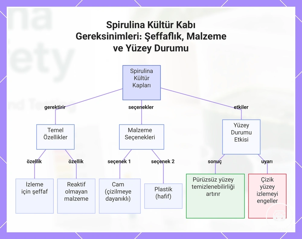 Spirulina Kültür Kabı Gereksinimleri: Şeffaflık, Malzeme ve Yüzey Durumu