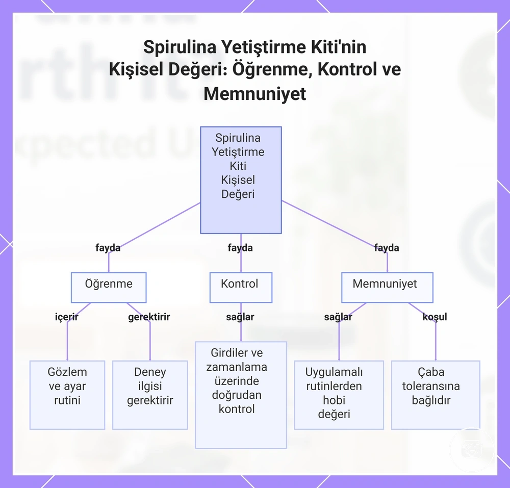 Spirulina Yetiştirme Kiti'nin Kişisel Değeri: Öğrenme, Kontrol ve Memnuniyet