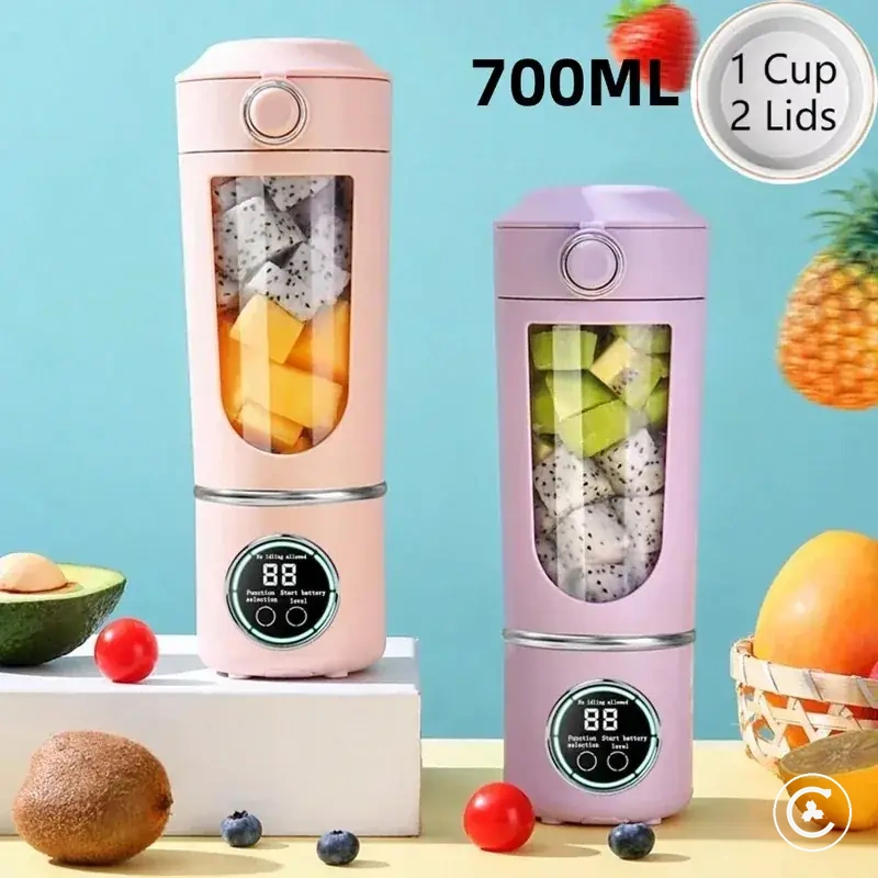 زجاجة خلاط محمولة بسعة 700ML ونظام شفرات للخلط