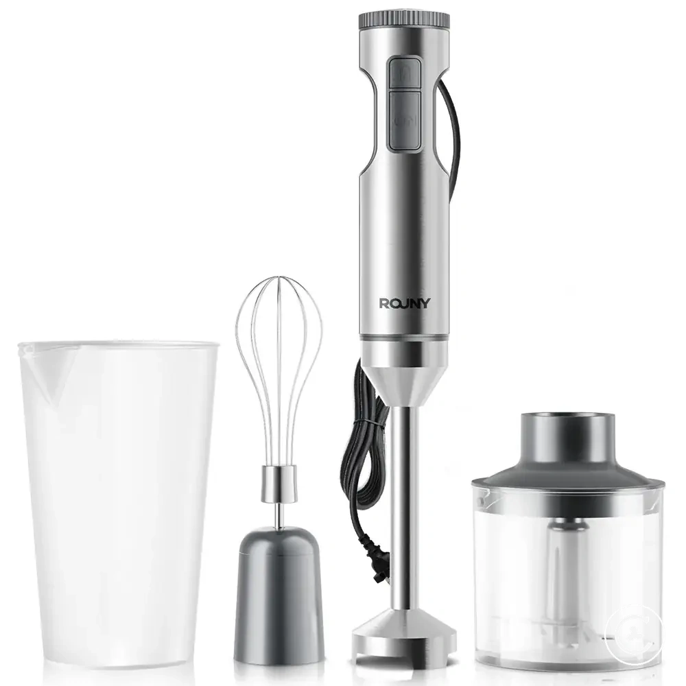 Stabmixer mit Edelstahlklinge und Zubehör zum Mixen