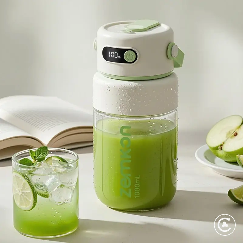 Tragbarer Mixer mit 1000ML Behälter und USB-Ladefunktion