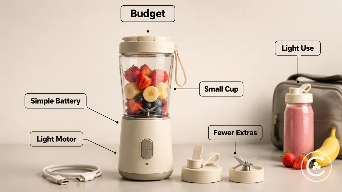 Blender sans fil d'entrée de gamme avec des fonctionnalités simplifiées pour un usage occasionnel
