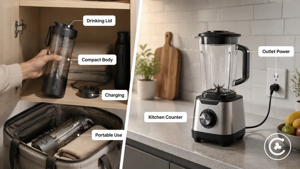 Comparaison de la portabilité, du rangement et de la commodité d installation entre les blenders sans fil et de comptoir