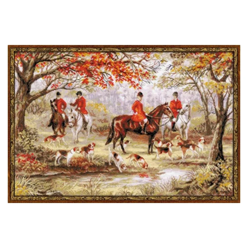 Image du kit de point de croix compté pour la chasse