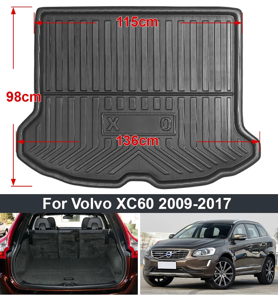 Doublure de coffre arrière en polymère pour Volvo