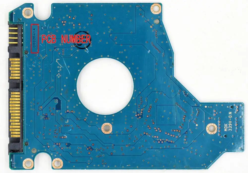 Position du numéro de PCB