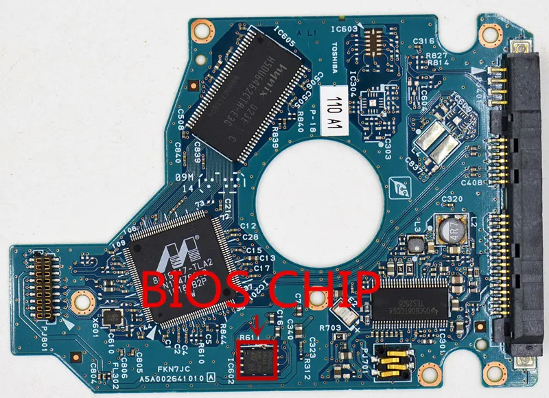 Position de la puce BIOS