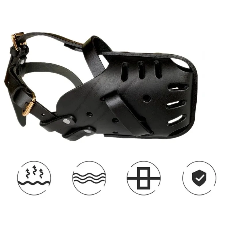 Muselière en cuir pour chien