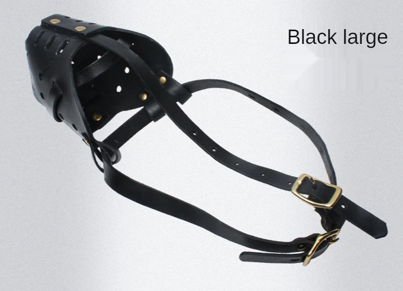 Muselière en cuir pour chien