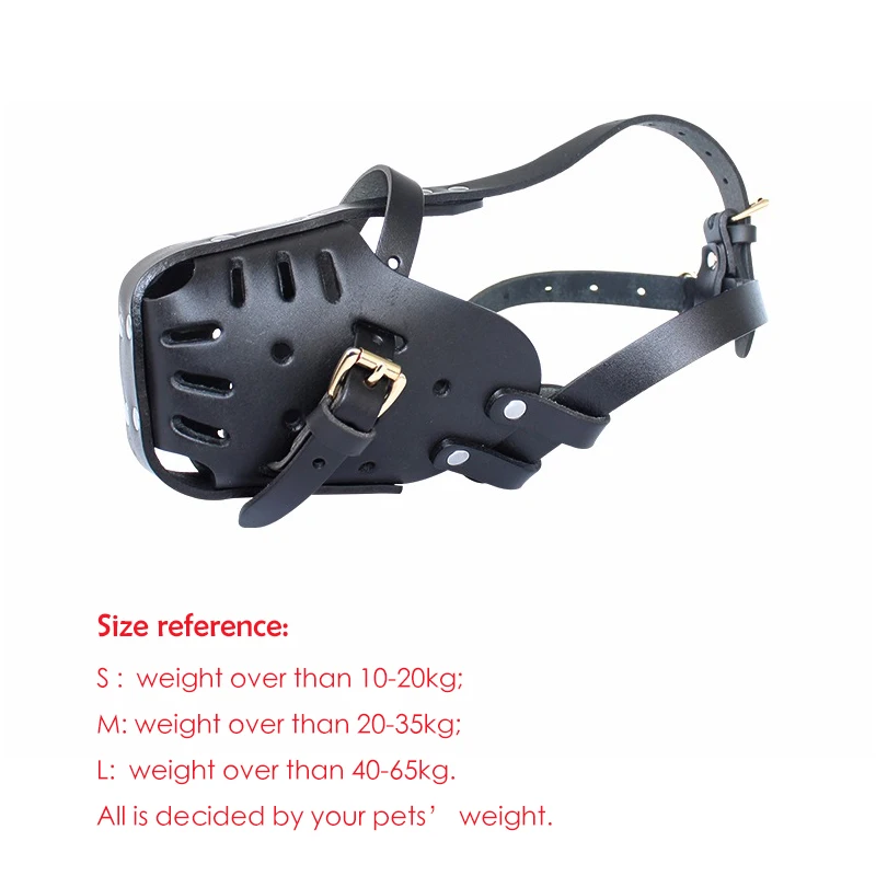 Muselière en cuir pour chien