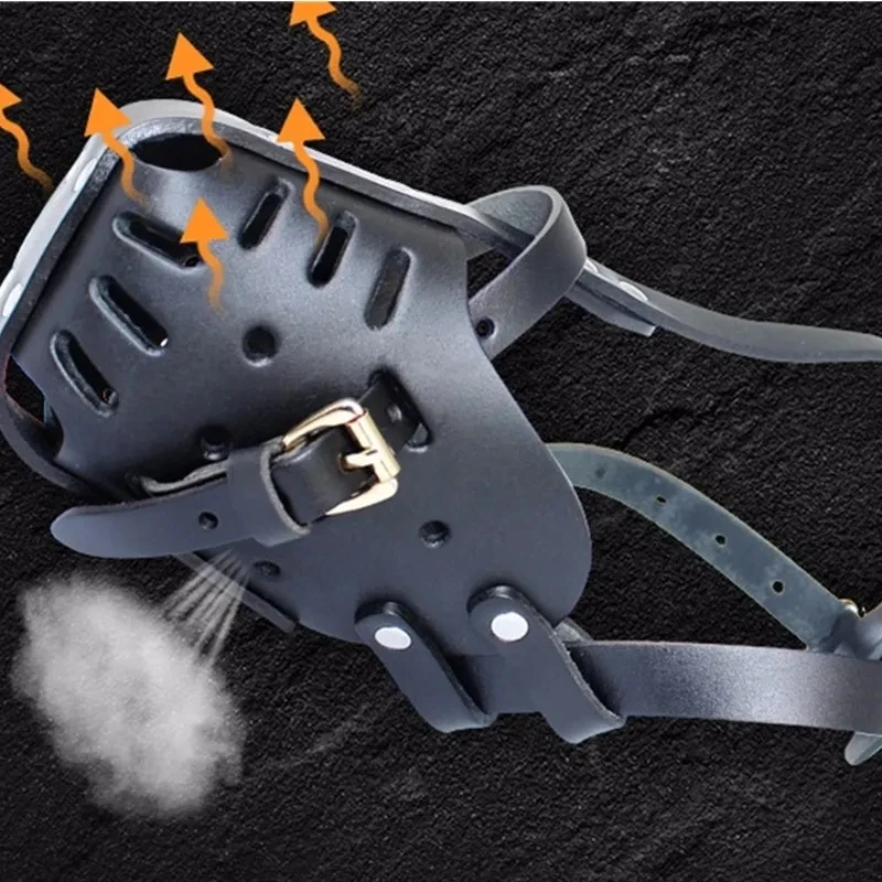 Muselière en cuir pour chien