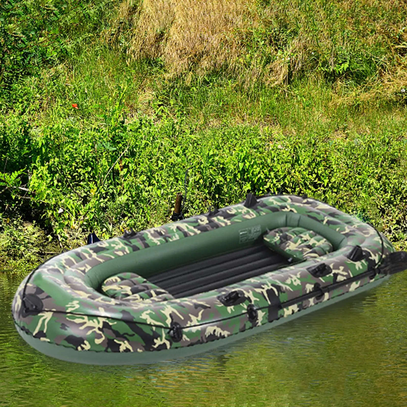 Inflatable Raft for Adults 4 Person Inflatable Fishing Kayak Swimming Pool Lake Dinghy Inflatable Boat