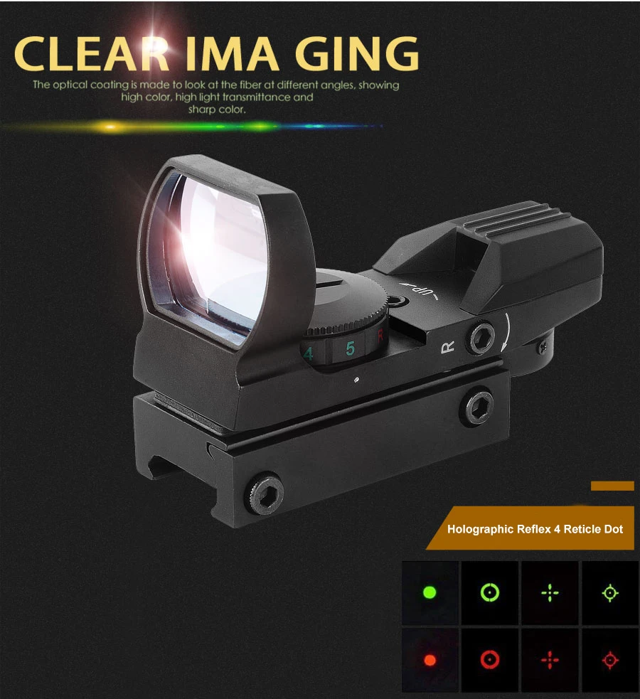 Lunette de visée holographique à point rouge pour fusil de chasse