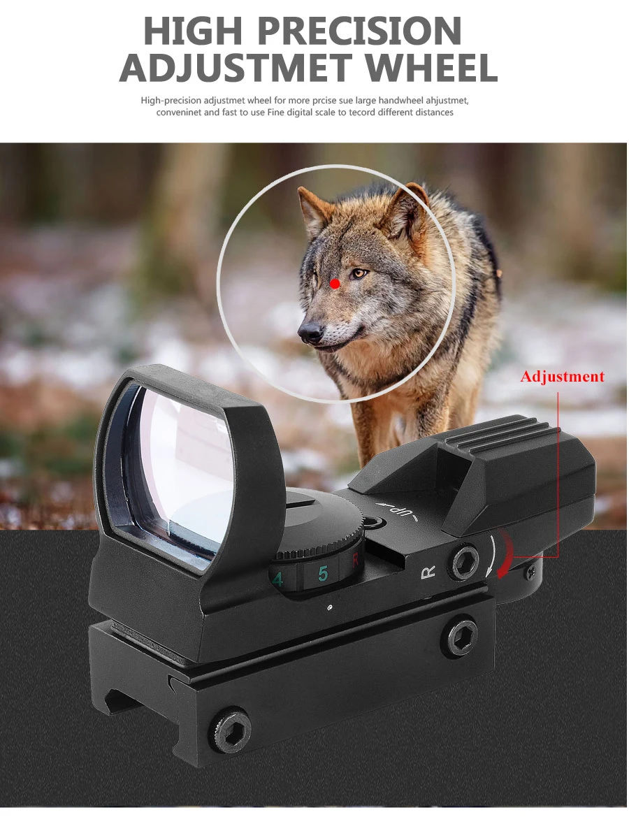 Lunette de visée holographique à point rouge pour fusil de chasse