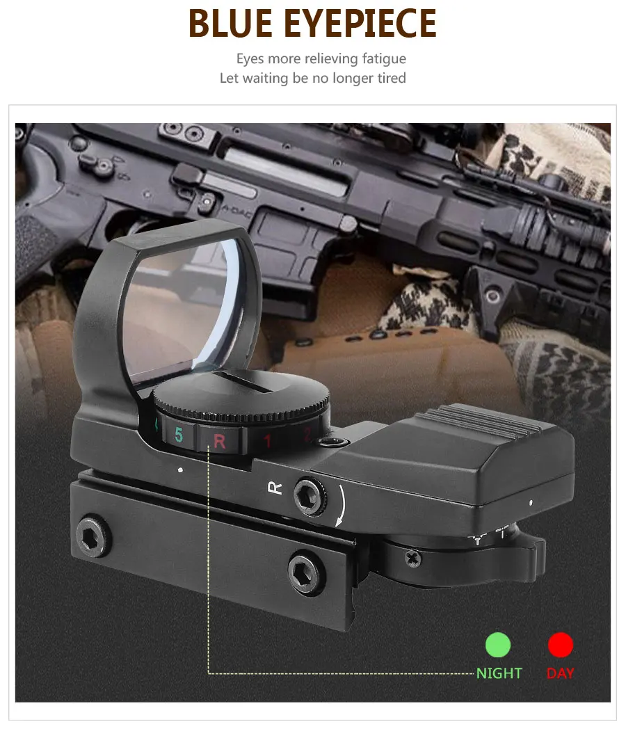 Lunette de visée holographique à point rouge pour fusil de chasse