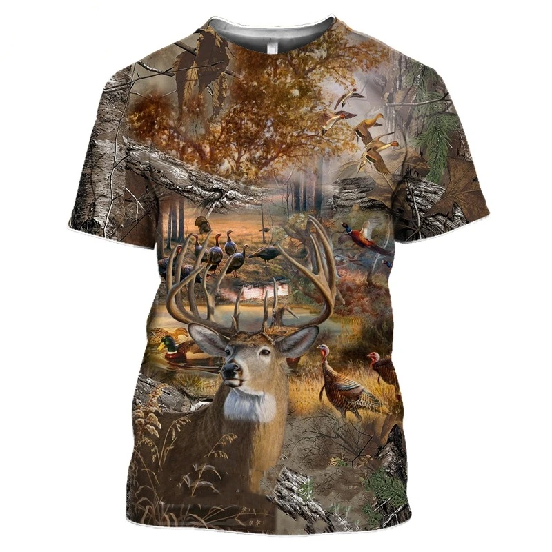 T-shirt imprimé en 3D pour hommes