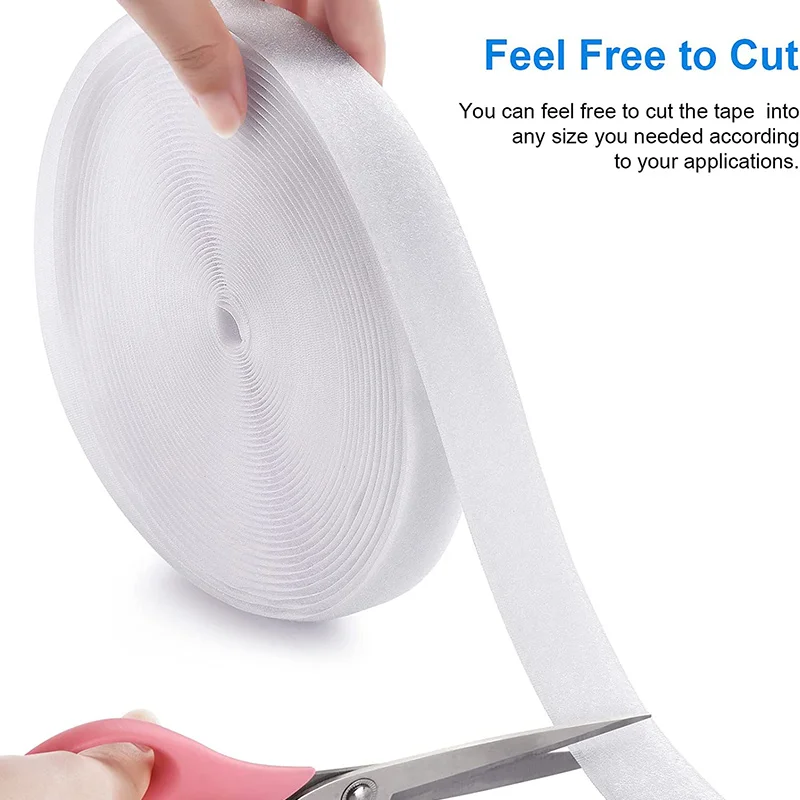 Bandes de fixation en nylon non adhésives à crochets et boucles