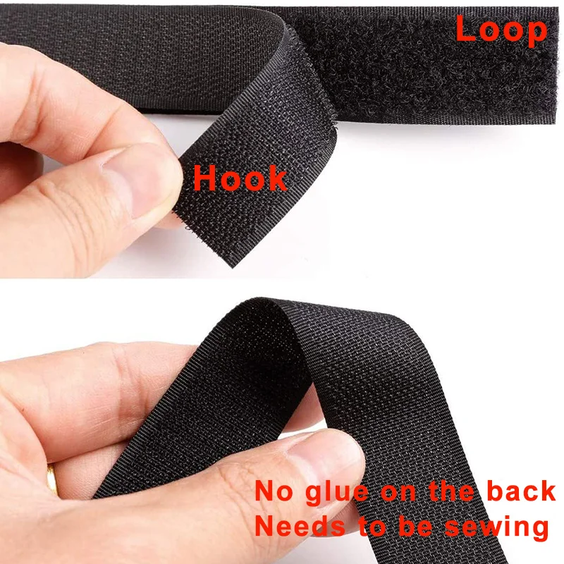 Bandes de fixation en nylon non adhésives à crochets et boucles