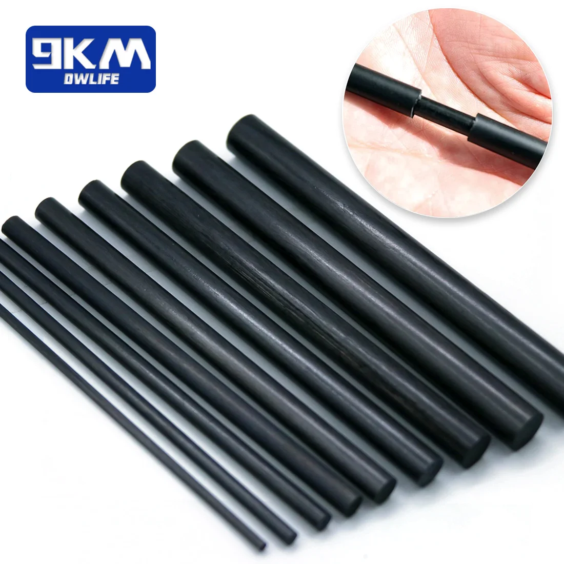 Kit De Réparation Canne à Pêche En Fibre De Carbone - Diamètres 1 à 10 Mm X 10 Cm - Pour Réparer Les Tiges Cassées