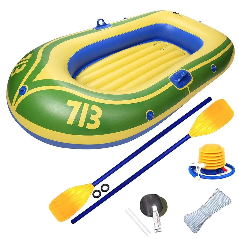 Bateau Gonflable 1 Place – Radeau De Pêche Portable 145x91 Cm – Pliable, Léger, Pour Lac, Rivière, Plage